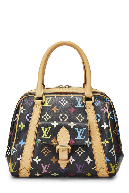 Louis Vuitton,  Takashi Murakami x Louis Vuitton Black Monogram Multicolore Priscilla, Black