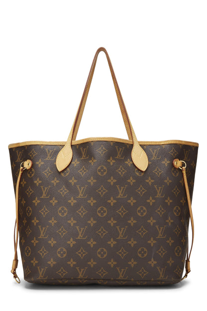 Louis Vuitton,  Monogram Canvas Neverfull MM, Brown