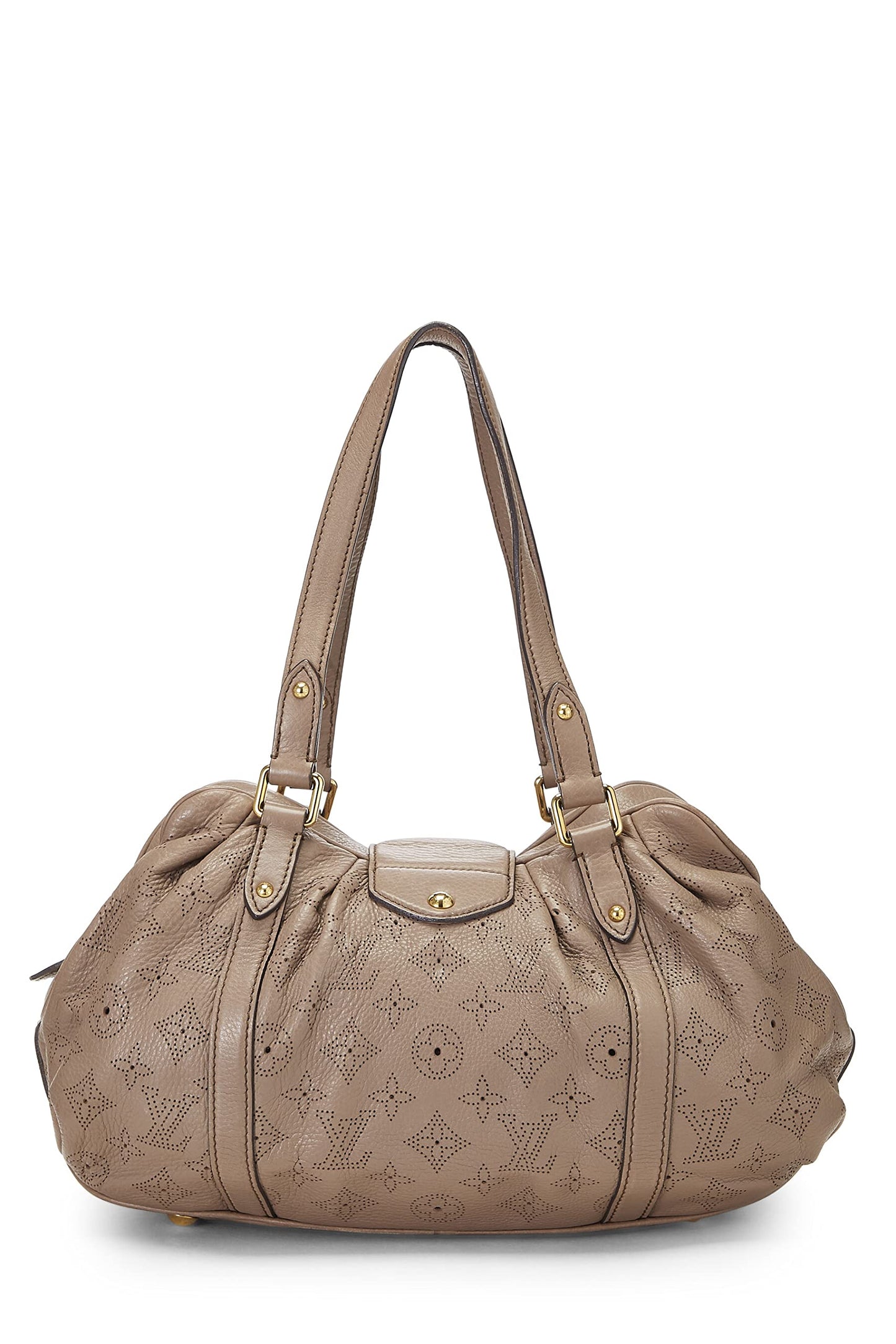 Louis Vuitton,  Gris Pearl Monogram Mahina Leather Lunar PM , Beige