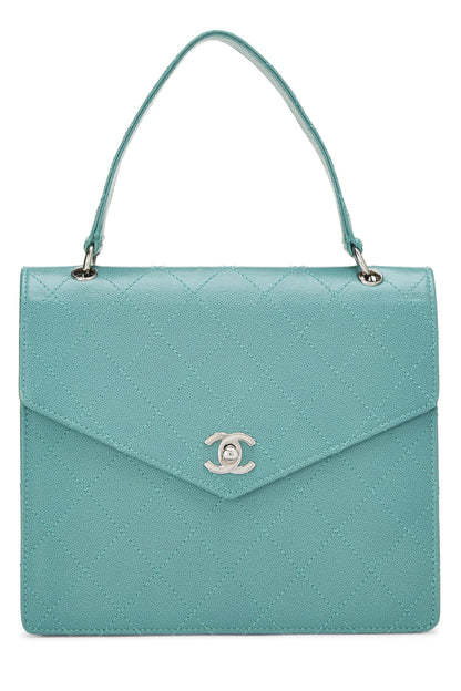 Chanel,  Green Caviar Envelope Flap Bag, Green