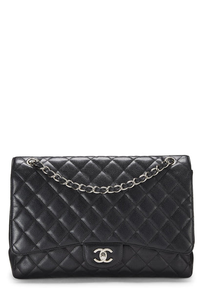 Chanel,  Navy Quilted Lambskin New Classic Flap Maxi, Navy