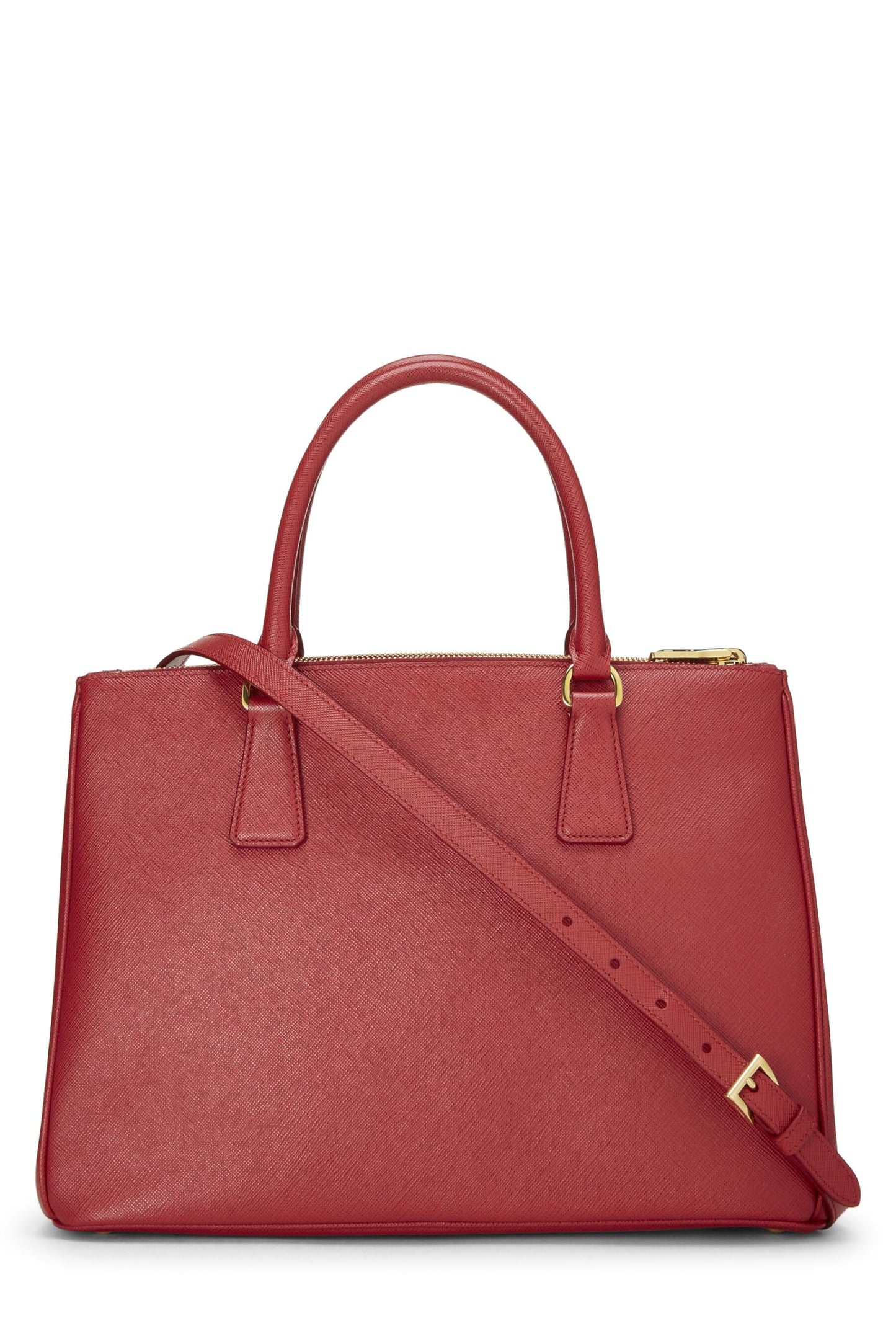 Prada,  Red Saffiano Galleria Tote Medium, Red