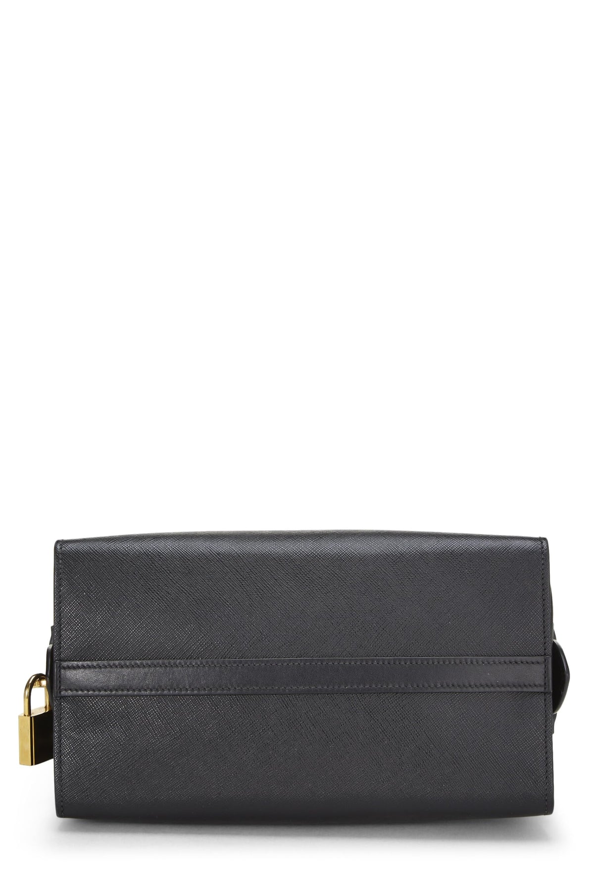 Prada,  Black Saffiano Esplanade Small, Black