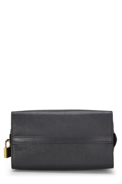 Prada,  Black Saffiano Esplanade Small, Black