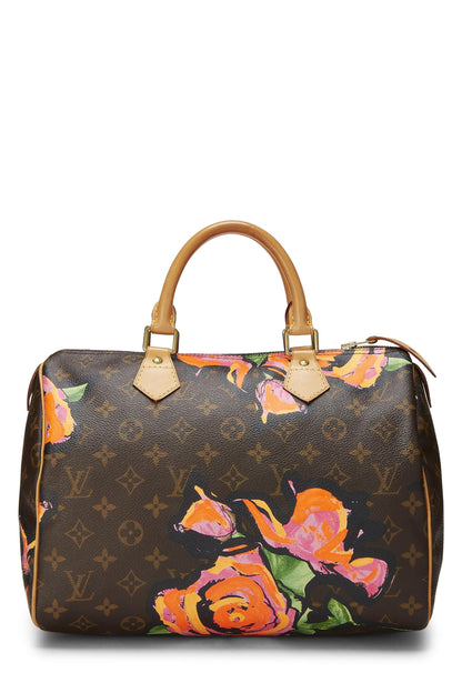 Louis Vuitton,  Stephen Sprouse x Louis Vuitton Monogram Roses Speedy 30, Brown
