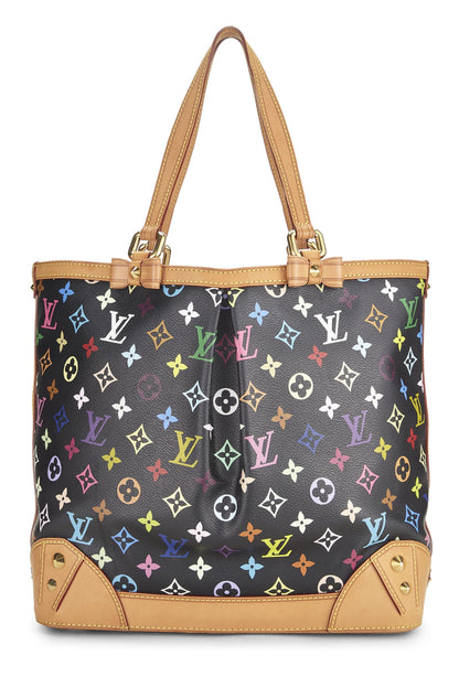 Louis Vuitton,  Takashi Murakami x Louis Vuitton Black Monogram Multicolore Sharleen MM, Black