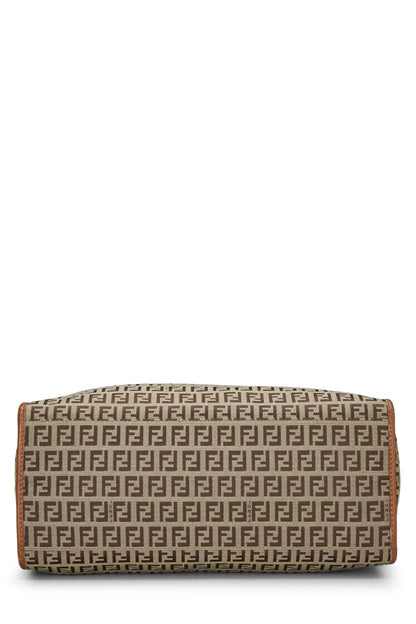 Fendi,  Brown Zucchino Canvas Tote Medium, Brown