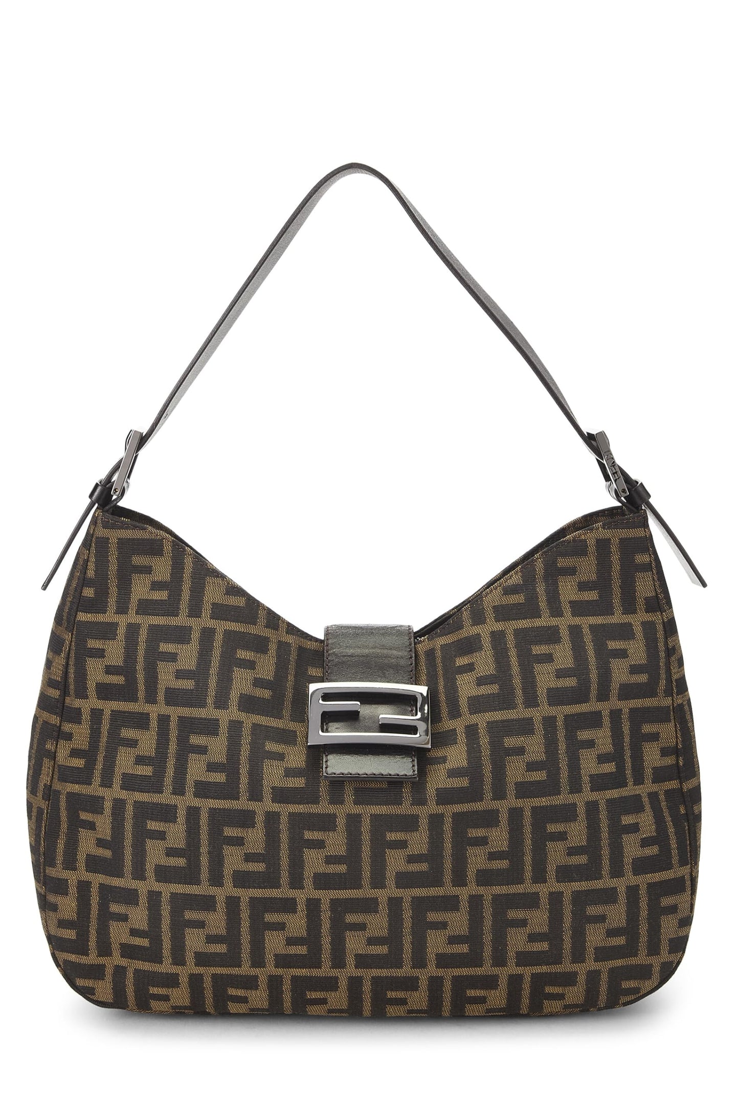 Fendi,  Brown Zucca Canvas Shoulder Bag, Brown