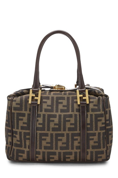 Fendi,  Brown Zucca Canvas Convertible Handbag Small, Brown