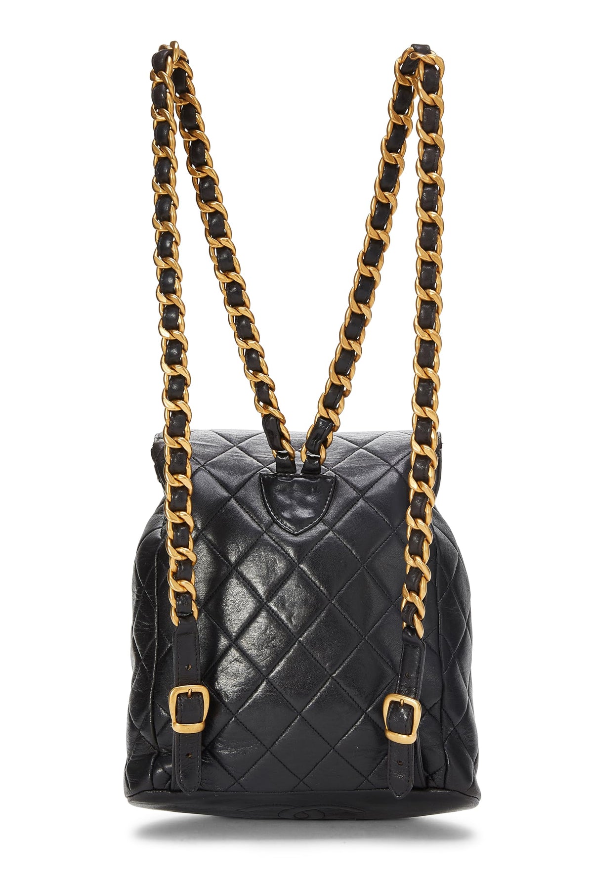Chanel,  Black Quilted Lambskin 'CC' Classic Backpack Small, Black