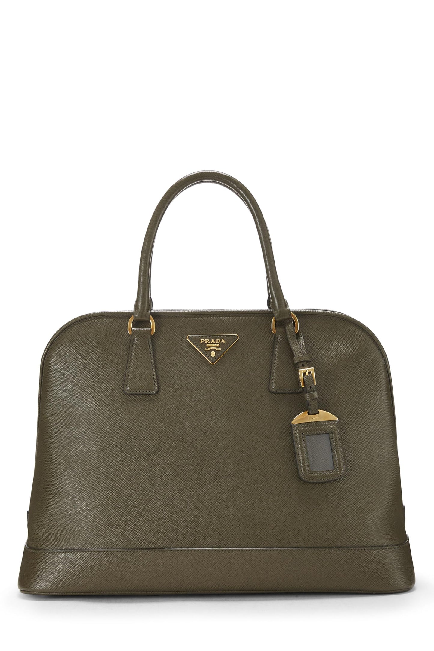 Prada,  Green Saffiano Dome Tote, Green