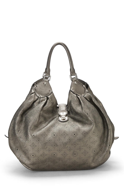 Louis Vuitton,  Metallic Silver Monogram Leather Mahina XL, Silver
