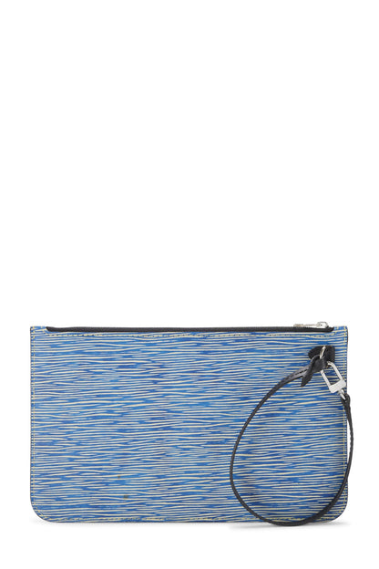 Louis Vuitton,  Light Denim Epi Neverfull Pouch MM, Blue
