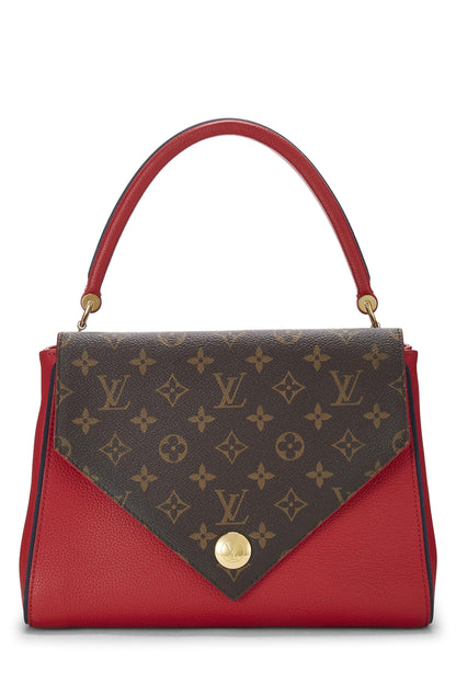 Louis Vuitton,  Red Leather Double V Bag, Red
