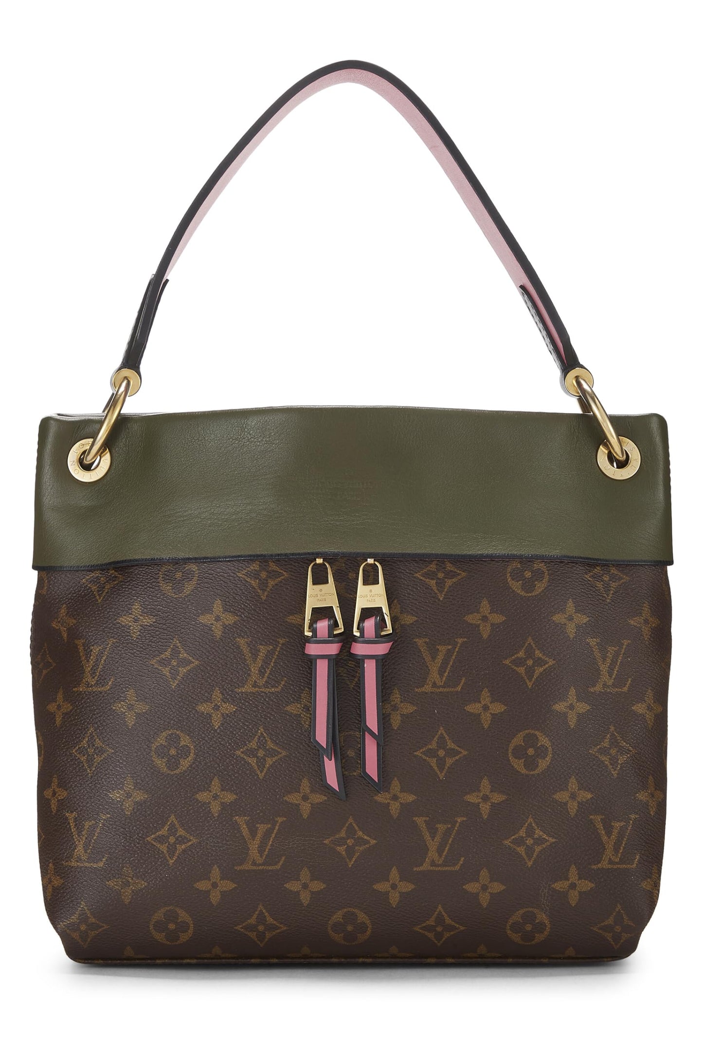 Louis Vuitton,  Monogram Canvas & Multicolor Leather Tuileries Besace, Green