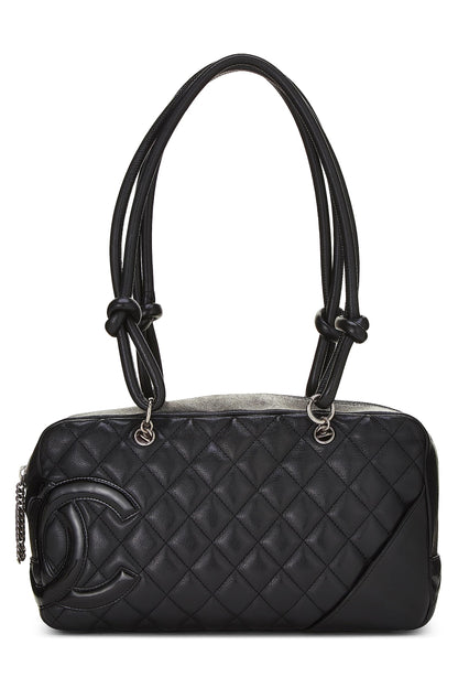 Chanel,  Black Calfskin Cambon Ligne Bowler, Black