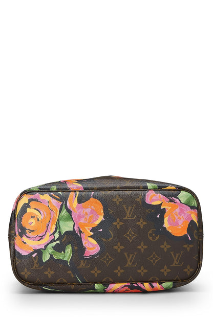 Louis Vuitton,  Stephen Sprouse x Louis Vuitton Monogram Canvas Roses Neverfull MM, Brown