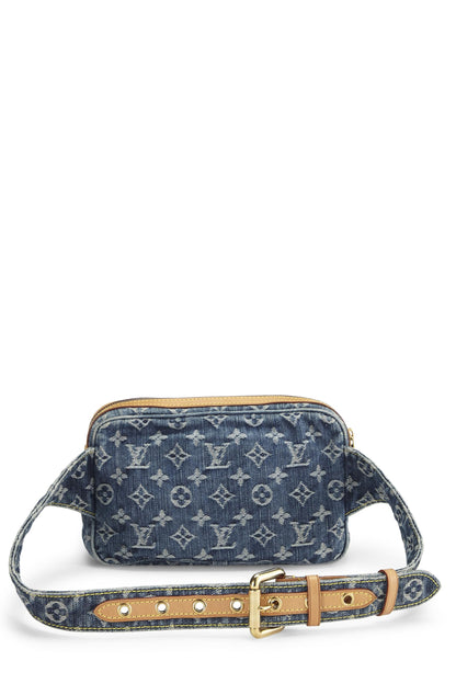 Louis Vuitton,  Blue Monogram Denim Bumbag, Blue