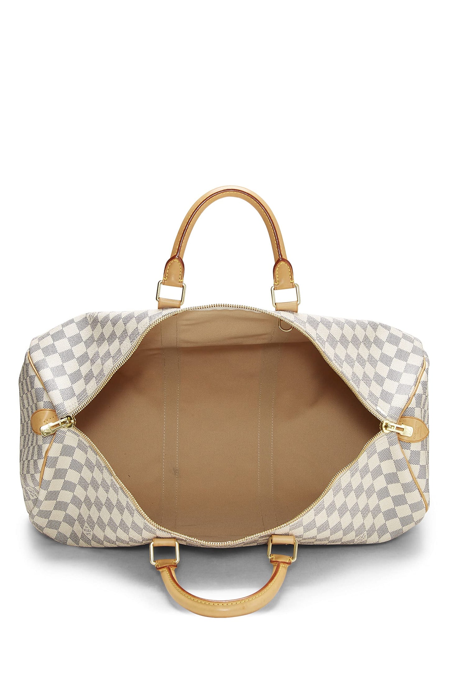 Louis Vuitton,  Damier Azur Keepall 50, White