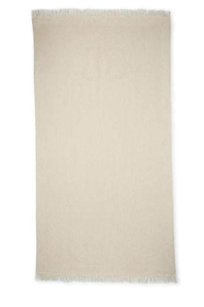 Chanel,  White Terry Cloth 'CC' Beach Set, White