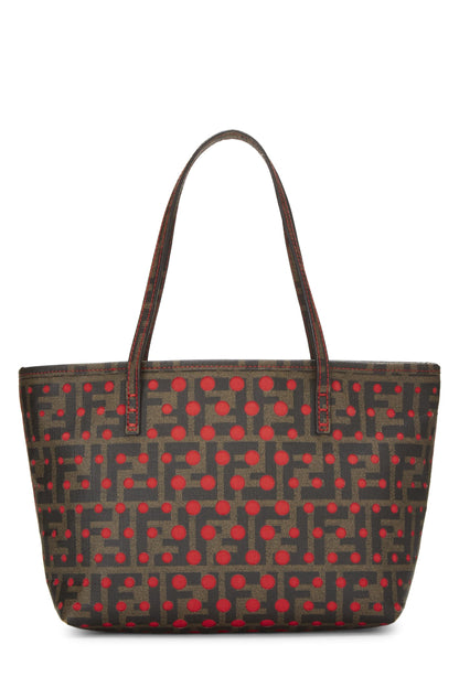 Fendi,  Red Zucca Coated Canvas Spalmati Roll Tote Mini, Red