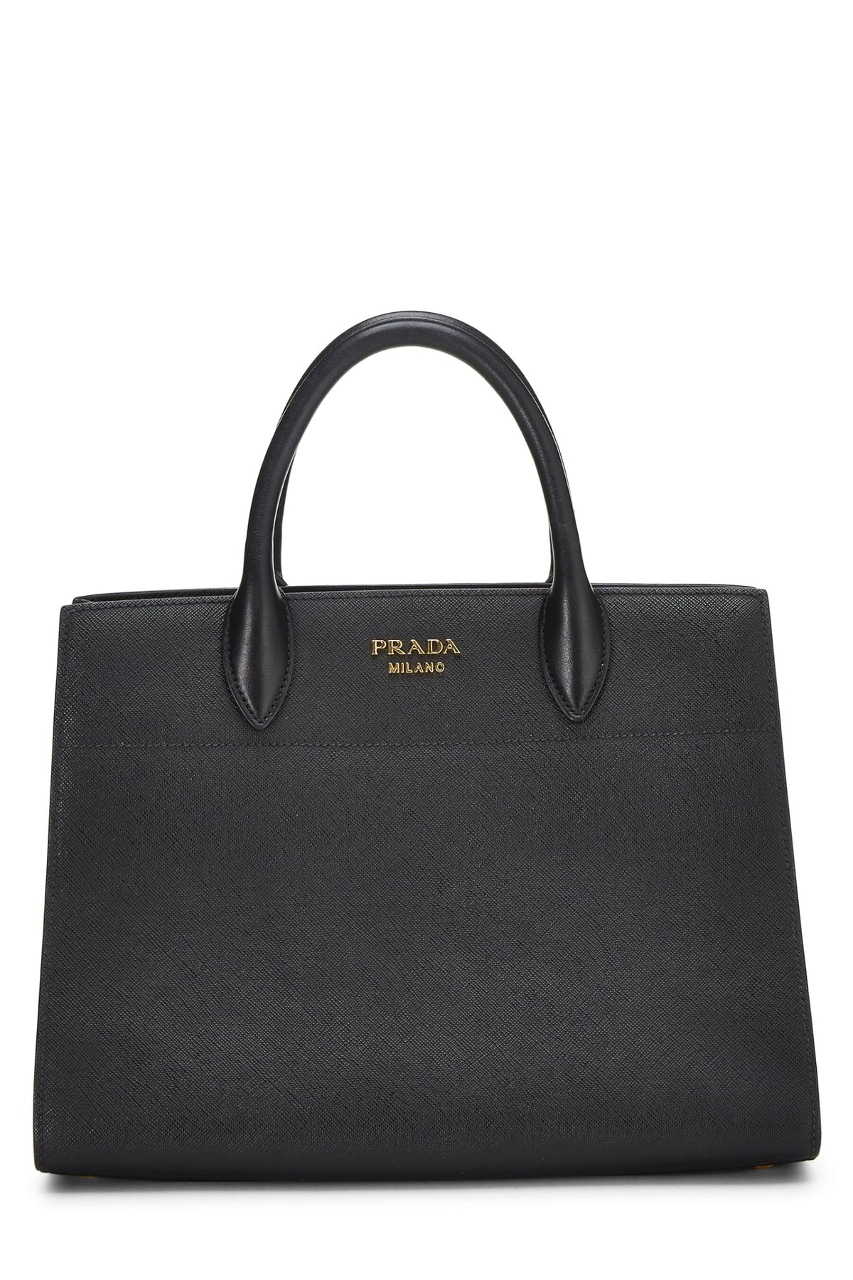 Prada,  Black Saffiano Bibliotheque Small, Black