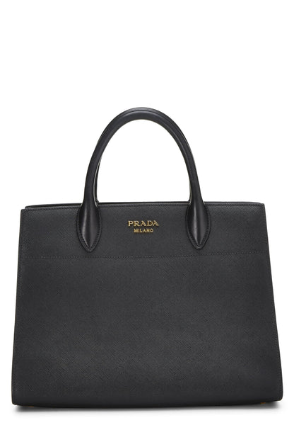Prada,  Black Saffiano Bibliotheque Small, Black