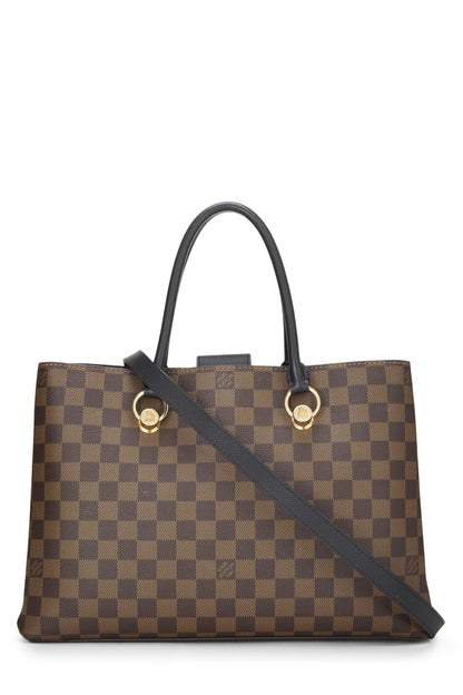 Louis Vuitton,  Black Damier Ebene Riverside Tote, Black