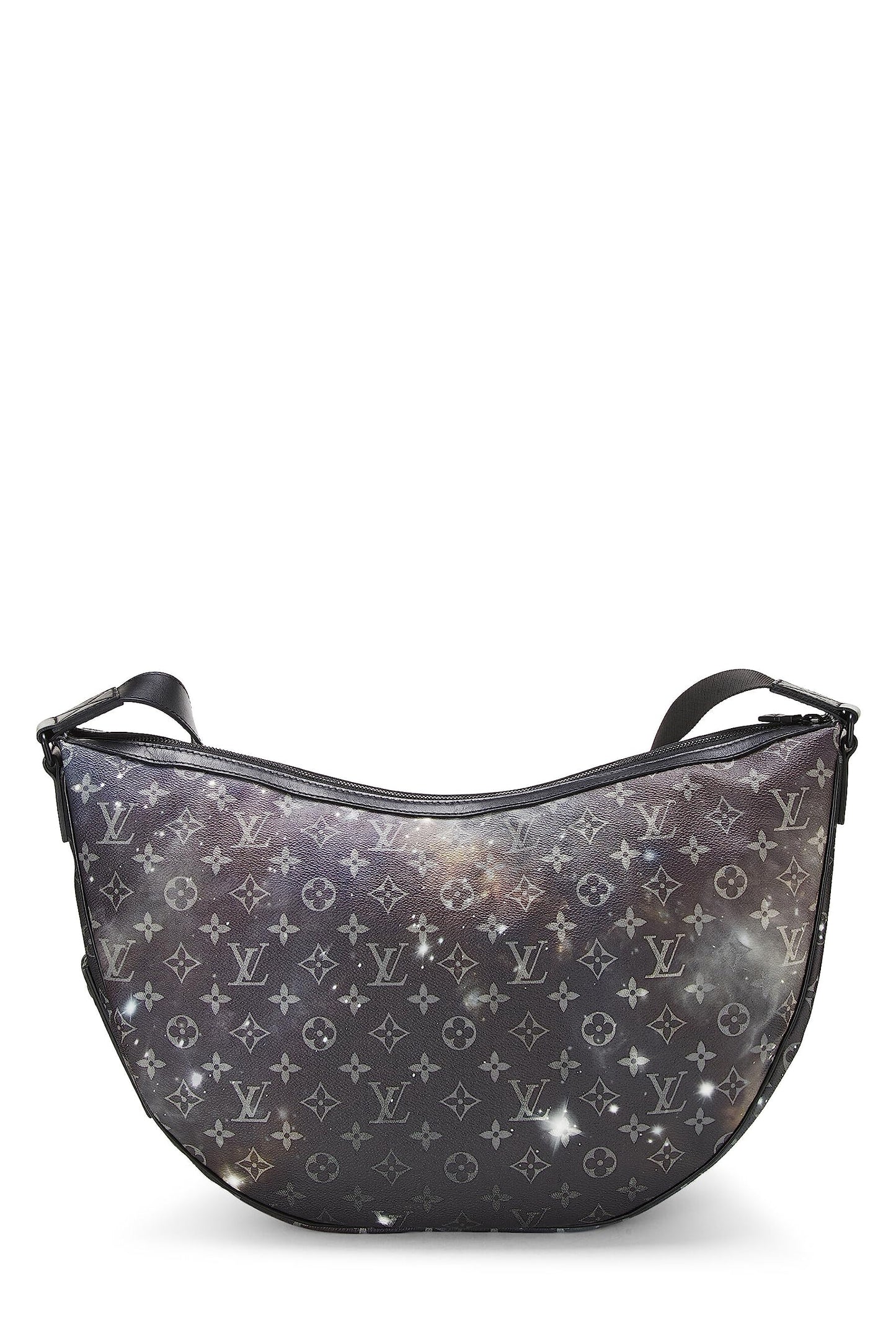 Louis Vuitton,  Black Monogram Galaxy Hobo Messenger Bag, Black