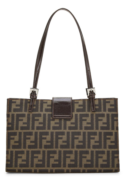Fendi,  Brown Zucca Canvas Shopping Tote Small, Brown