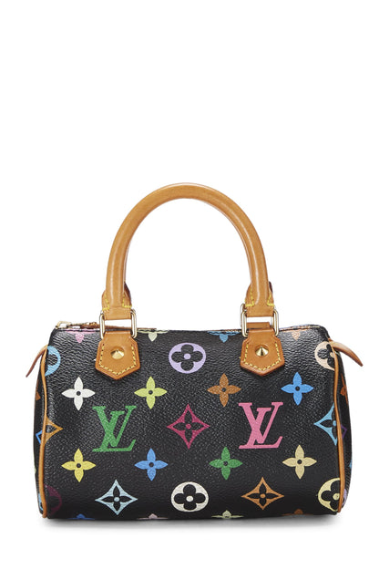 Louis Vuitton,  Takashi Murakami x Louis Vuitton Black Monogram Multicolore HL Speedy, Black