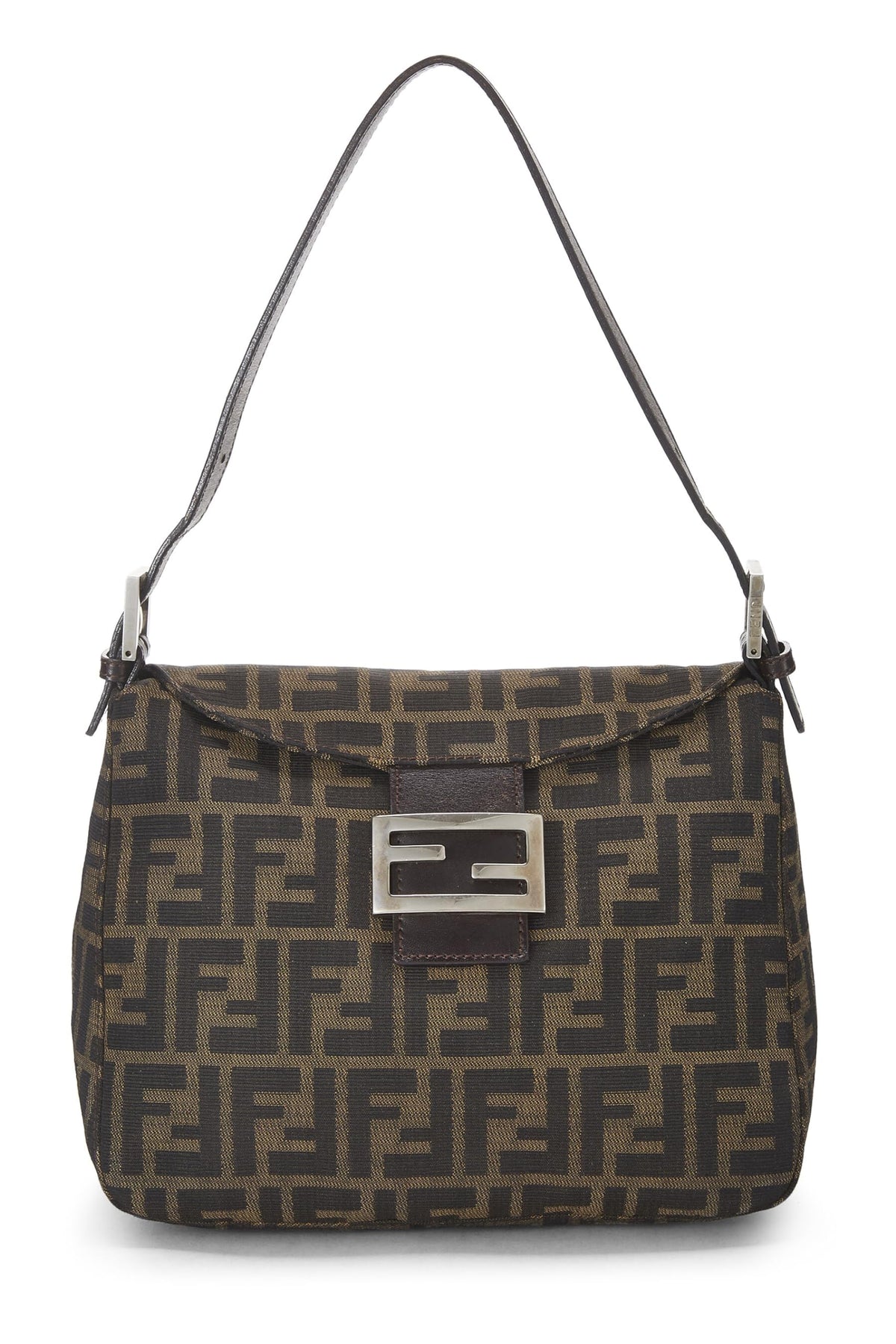 Fendi,  Brown Zucca Canvas Shoulder Bag, Brown