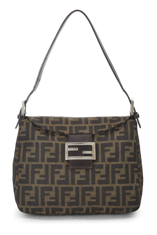 Fendi,  Brown Zucca Canvas Shoulder Bag, Brown