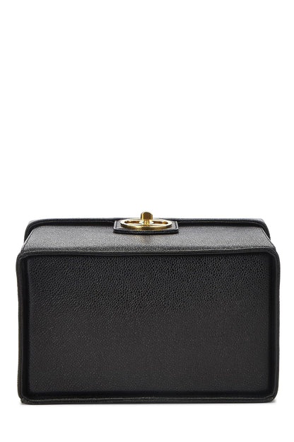 Chanel,  Black Caviar Circle 'CC' Vanity Large, Black