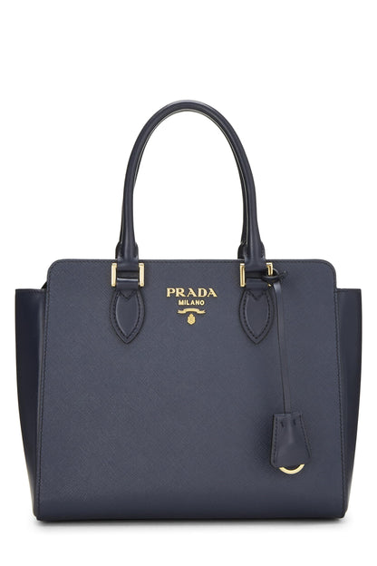 Prada,  Navy Saffiano Convertible Handbag Small, Navy
