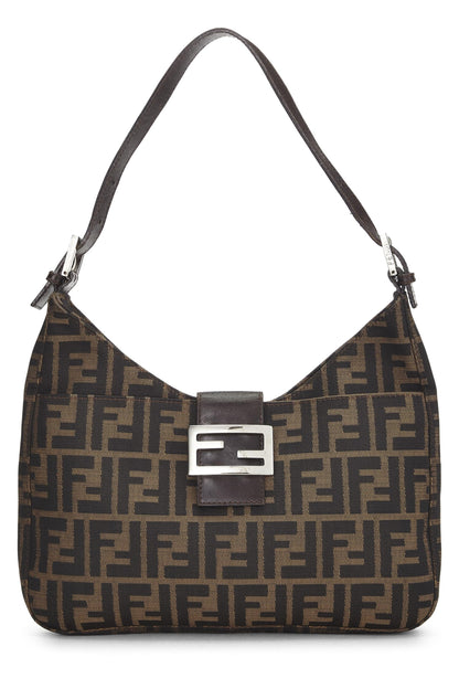 Fendi,  Brown Zucca Canvas Shoulder Bag, Brown
