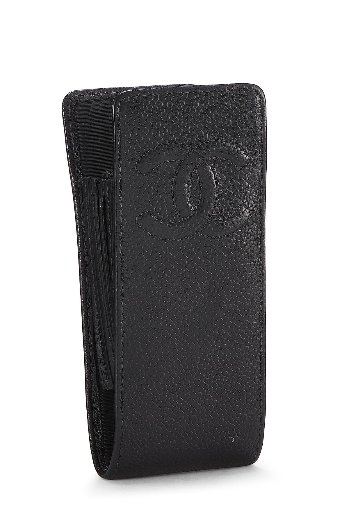 Chanel,  Black Caviar Case, Black