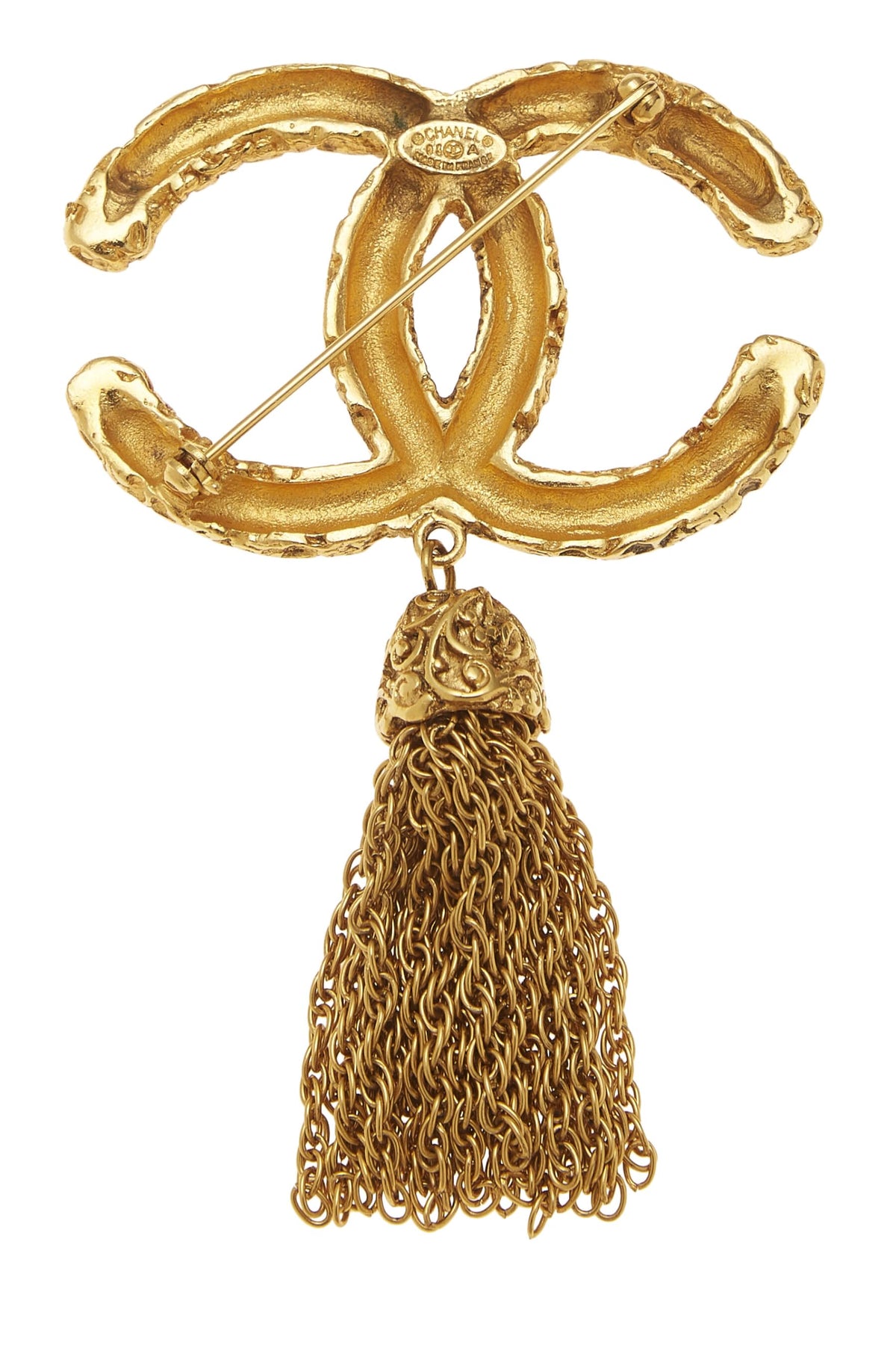 Chanel,  Gold 'CC' Tassel Pin, Gold