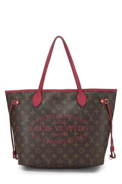 Louis Vuitton,  Pink Mauve Monogram Canvas Ikat Flower Neverfull MM, Pink