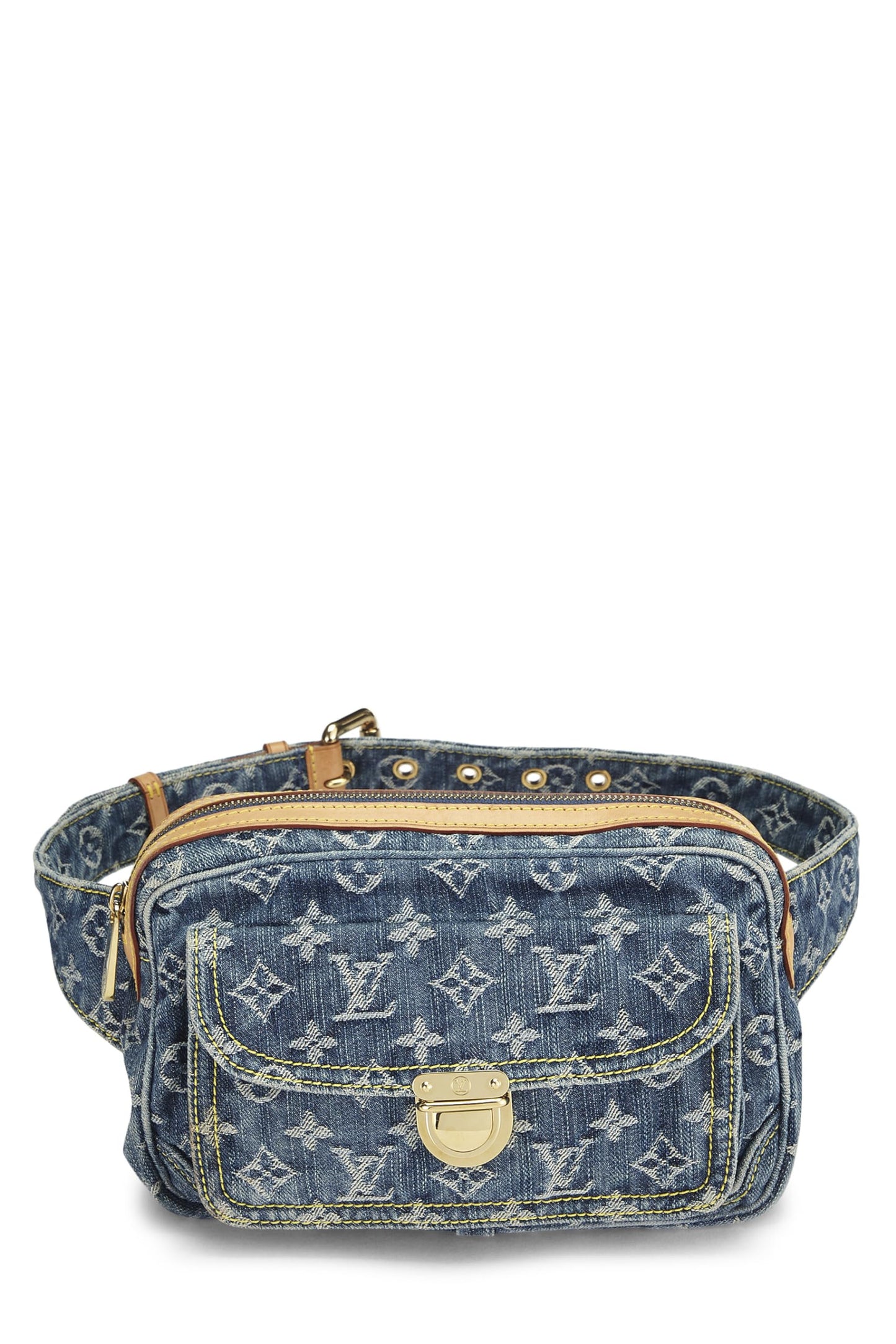 Louis Vuitton,  Blue Monogram Denim Bumbag, Blue