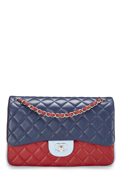 Chanel,  Multicolor Quilted Lambskin New Classic Double Flap Jumbo, Multi