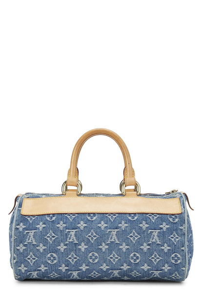 Louis Vuitton,  Blue Monogram Denim Neo Speedy, Blue