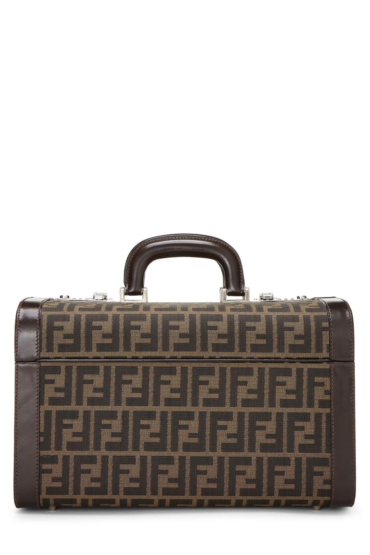 Fendi,  Brown Zucca Canvas Box Vanity, Brown