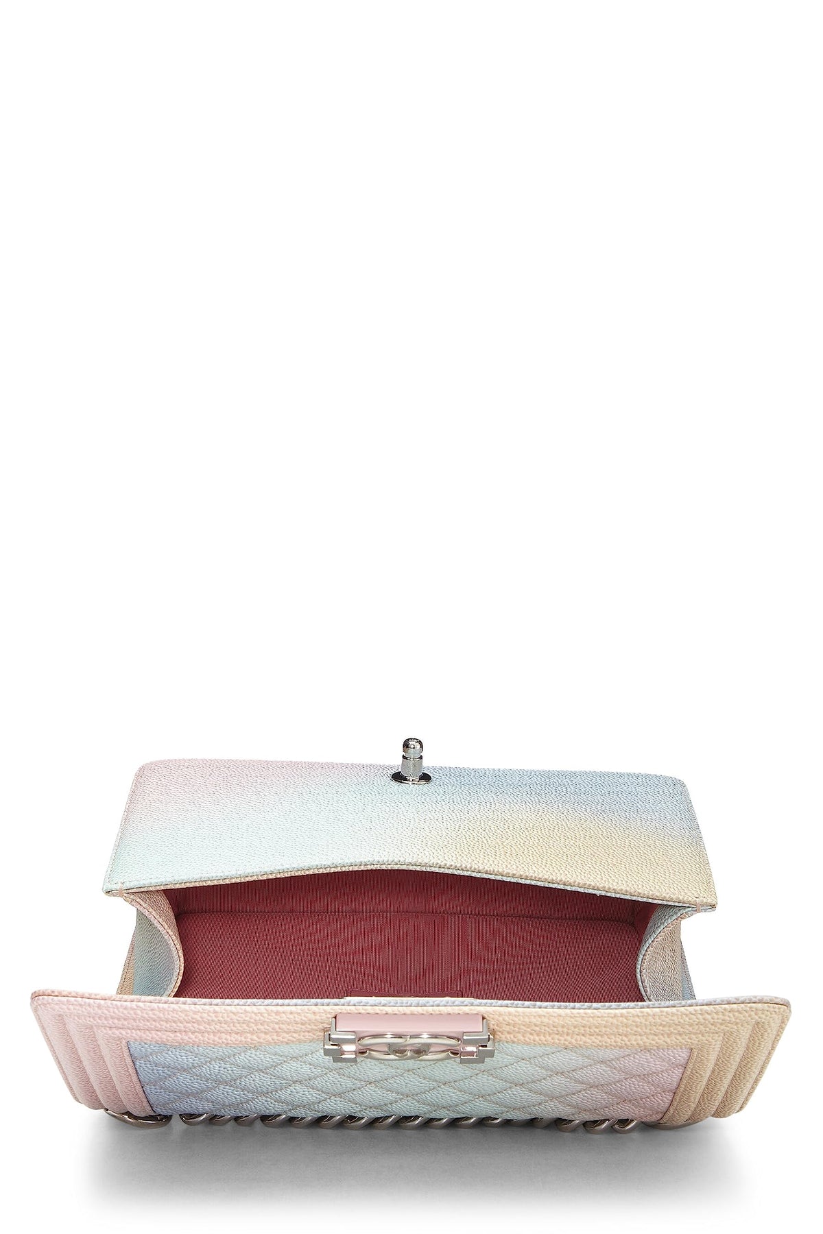 Chanel,  Rainbow Quilted Caviar Boy Bag Medium, Pink