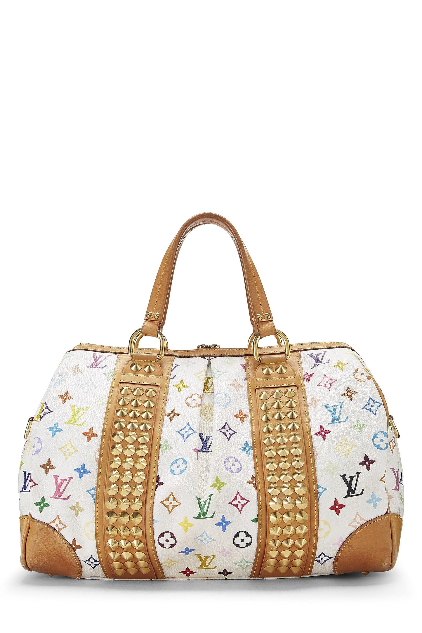 Louis Vuitton,  Takashi Murakami x Louis Vuitton White Monogram Multicolore Courtney MM, White