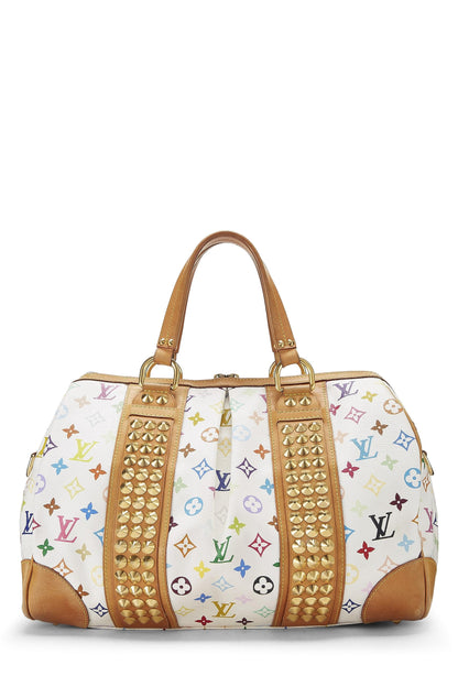 Louis Vuitton,  Takashi Murakami x Louis Vuitton White Monogram Multicolore Courtney MM, White