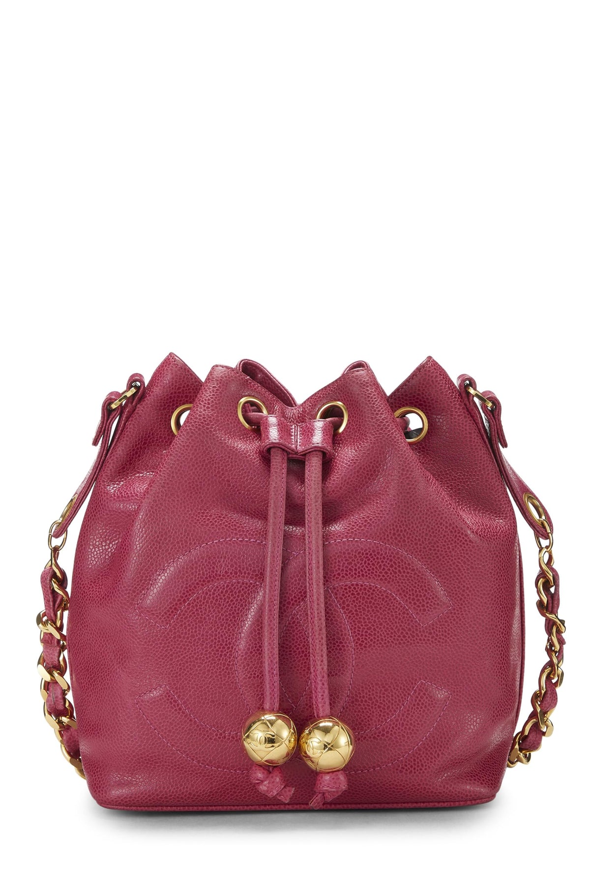 Chanel,  Pink Caviar 'CC' Bucket Bag Small, Pink
