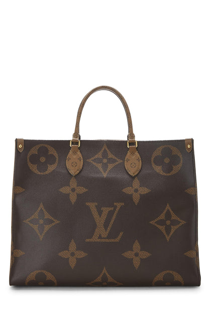 Louis Vuitton,  Monogram Reversed Giant On The Go GM, Brown