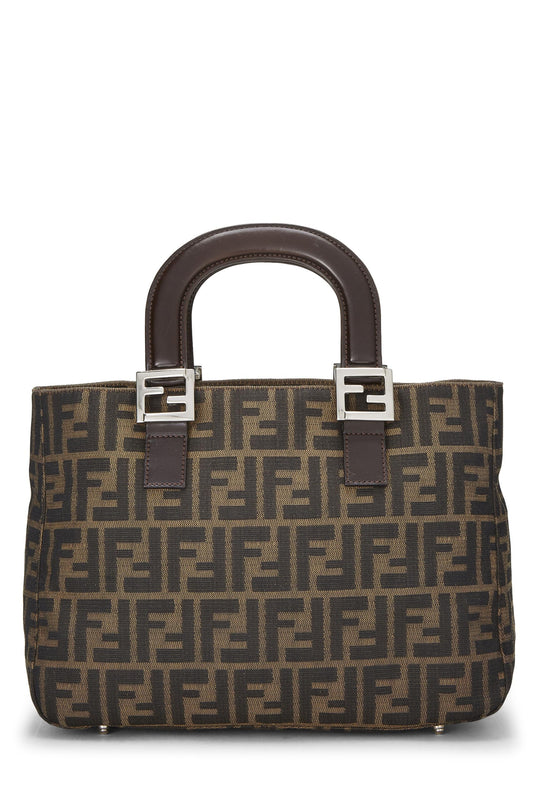 Fendi,  Brown Zucca Canvas Handbag, Brown
