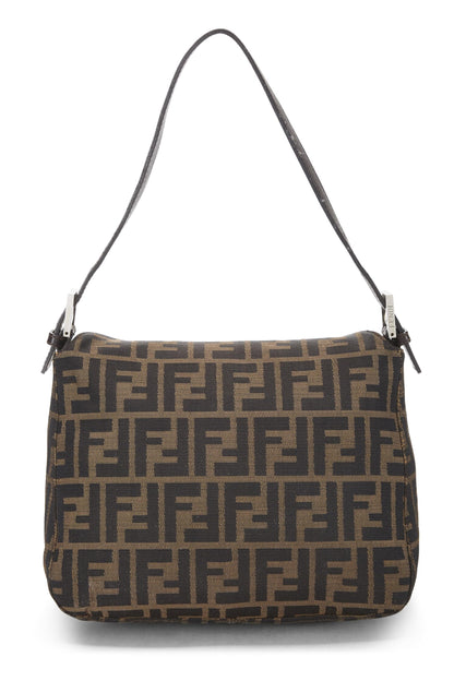 Fendi,  Brown Zucca Canvas Shoulder Bag, Brown